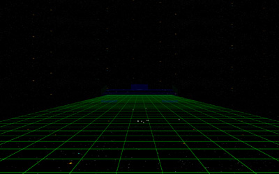 A light green grid in space